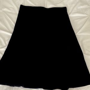 NWT Lands End Fit & Flare Skirt; Black; Size M